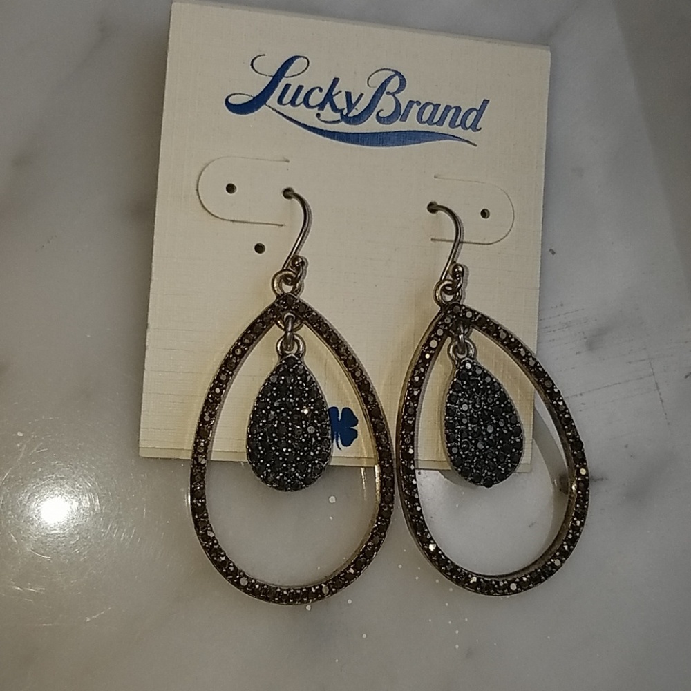 Lucky brand 2 tone earrings